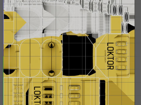 LOKTOR 4-Digit Combination Padlock - Low Poly 3D-Modell