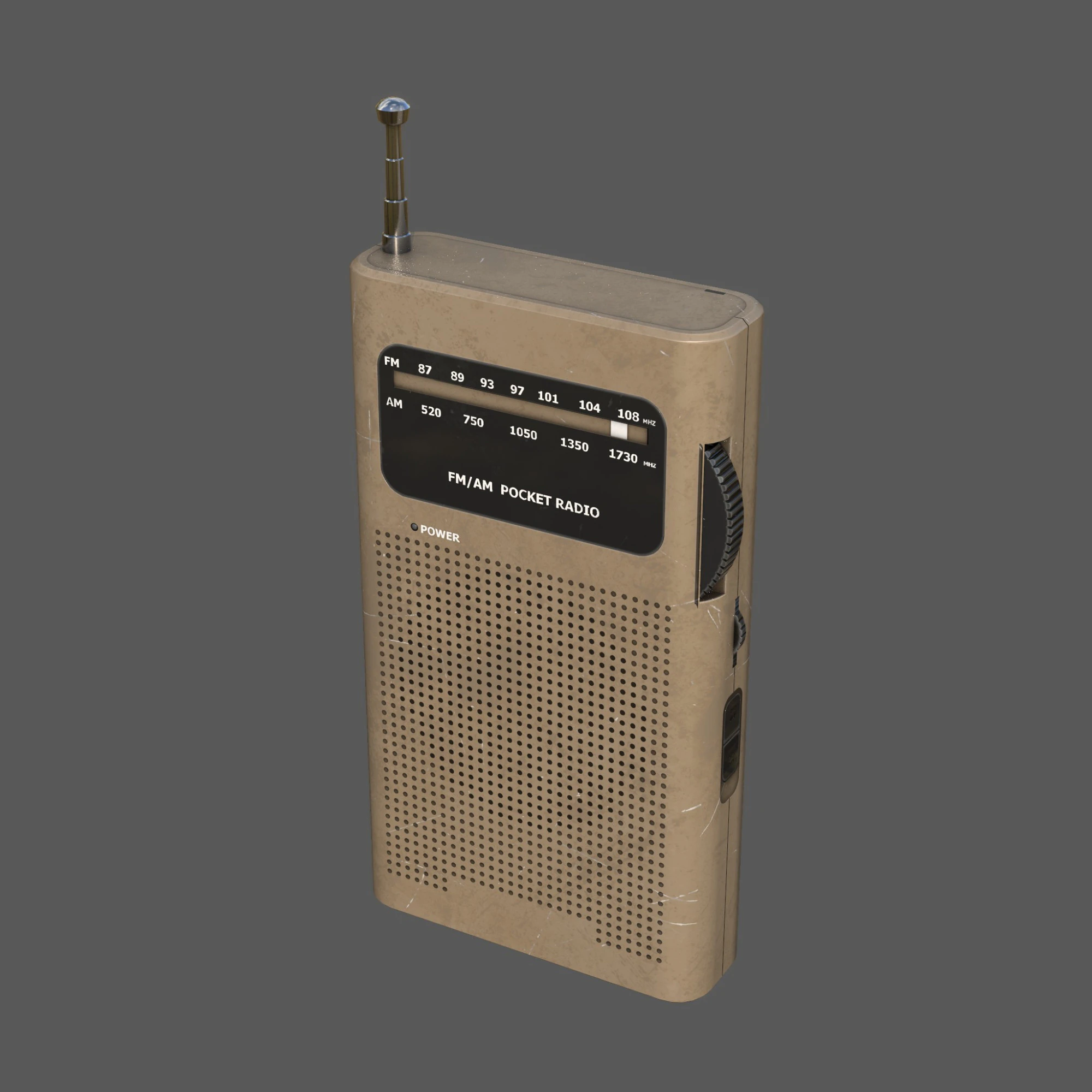 Asset 3D pronto per il gioco della radio tascabile AM-FM Low Poly con 3 varianti di colore PBR 4K Texture BONUS Ciao Modello 3D .c4d .max .obj .3ds .fbx .stl .blend