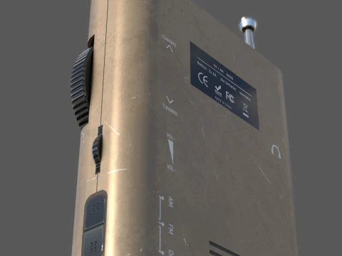 Asset 3D pronto per il gioco della radio tascabile AM-FM Low Poly con 3 varianti di colore PBR 4K Texture BONUS Ciao Modello 3D