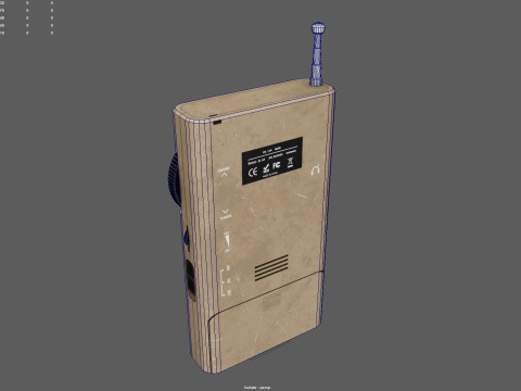 Low Poly AM-FM Pocket Radio Game-Ready 3D Asset with 3 Color Variants PBR 4K Textures BONUS Hi 3Dモデル