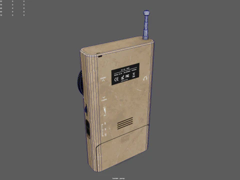 Asset 3D pronto per il gioco della radio tascabile AM-FM Low Poly con 3 varianti di colore PBR 4K Texture BONUS Ciao Modello 3D