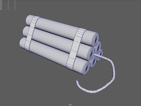 Explosive Charge Realistic TNT Dynamite Bundle Low Poly Game Ready Asset Model 3D
