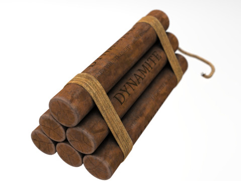 Explosive Charge Realistic TNT Dynamite Bundle Low Poly Game Ready Asset Model 3D