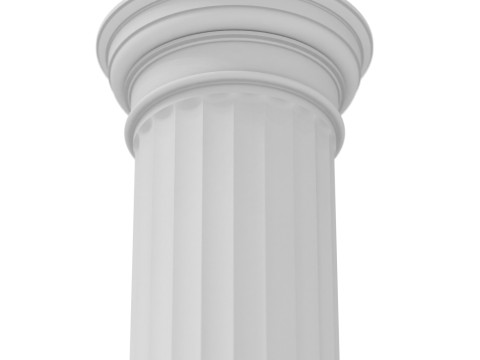 Greek Doric Column Real-Scale 3D Printable Model STL OBJ Ancient Architecture Pillar Game 3D Model