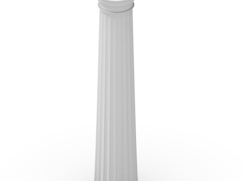 Greek Doric Column Real-Scale 3D Printable Model STL OBJ Ancient Architecture Pillar Game 3D Model