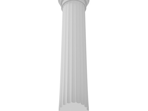 Greek Doric Column Real-Scale 3D Printable Model STL OBJ Ancient Architecture Pillar Game 3D Model