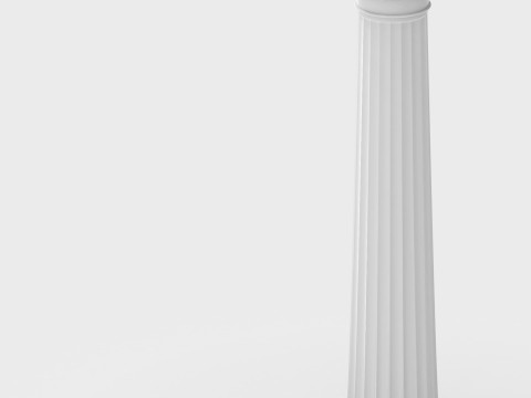 Greek Doric Column Real-Scale 3D Printable Model STL OBJ Ancient Architecture Pillar Game 3D Model