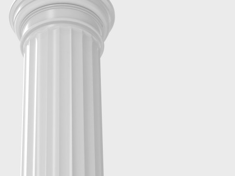 Greek Doric Column Real-Scale 3D Printable Model STL OBJ Ancient Architecture Pillar Game 3D Model