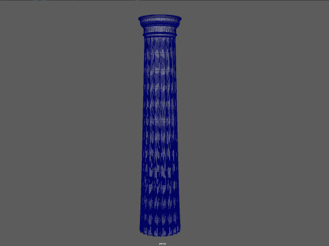 Greek Doric Column Real-Scale 3D Printable Model STL OBJ Ancient Architecture Pillar Game 3D Model