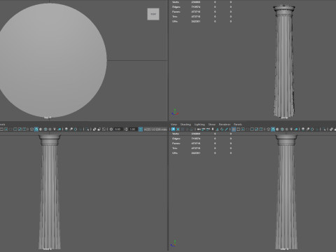 Greek Doric Column Real-Scale 3D Printable Model STL OBJ Ancient Architecture Pillar Game 3D Model