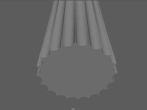 Greek Doric Column Real-Scale 3D Printable Model STL OBJ Ancient Architecture Pillar Game 3D Model