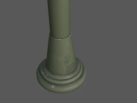 Segnale stradale urbano con semaforo pedonale a basso poli con texture PBR 4K Modello 3D