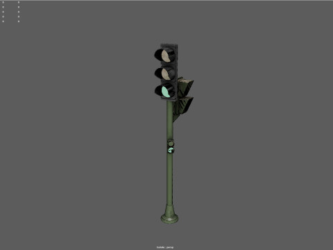 Low Poly Pedestrian Traffic Light Urban Street Signal with 4K PBR Textures 3D 모델