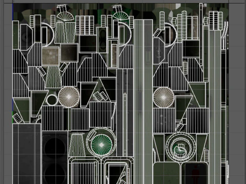 Segnale stradale urbano con semaforo pedonale a basso poli con texture PBR 4K Modello 3D