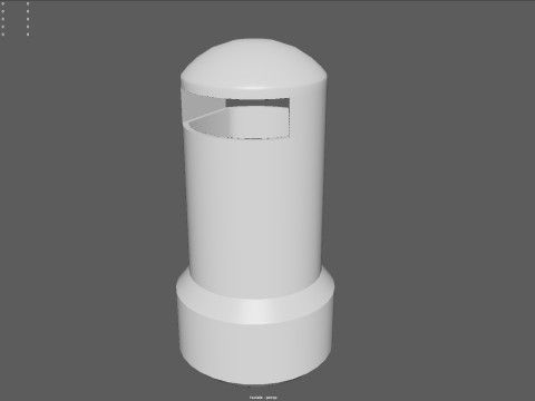 Low Poly Plastic Trash Bin PBR 4K Textures Game Ready 3D Модель