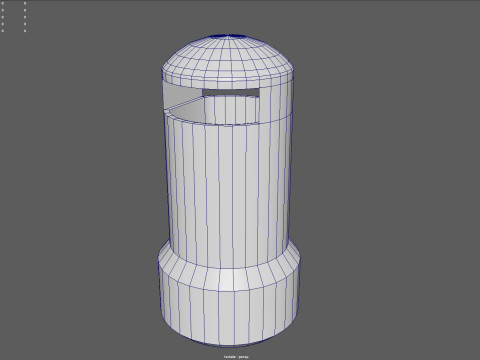Low Poly Plastic Trash Bin PBR 4K Textures Game Ready 3D Модель
