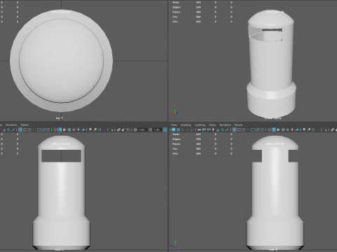 Low Poly Plastic Trash Bin PBR 4K Textures Game Ready 3D Модель