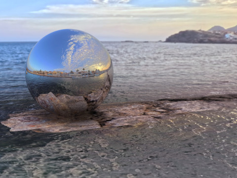 Mediterranean Marina Sunset 360 HDRI Sky and Seaside Village CG Textures