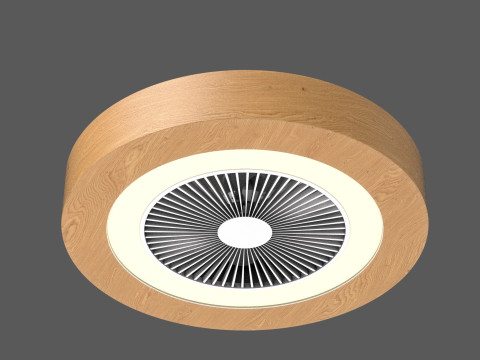 Modern Ceiling Fan with Enclosed Blades 3D Model