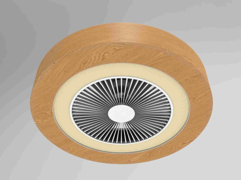 Modern Ceiling Fan with Enclosed Blades Modelo 3D