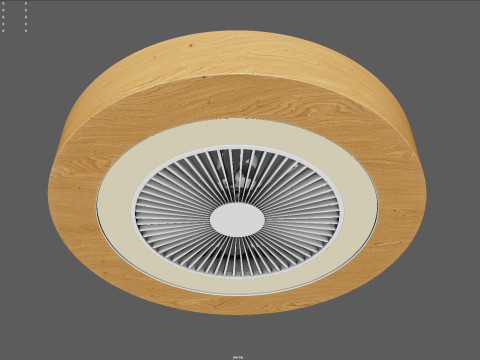 Modern Ceiling Fan with Enclosed Blades Modelo 3D