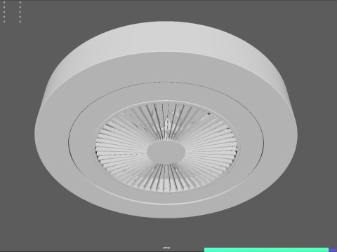 Modern Ceiling Fan with Enclosed Blades Modelo 3D