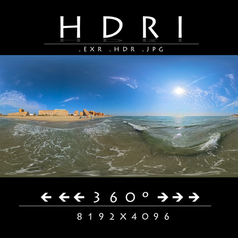 Vibrant Coastal Paradise - HDR Beach Panorama CG 纹理 .c4d .max .obj .3ds .fbx .stl .blend