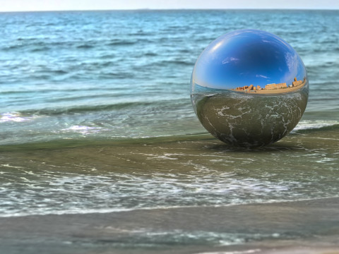 Vibrant Coastal Paradise - HDR Beach Panorama CG 纹理