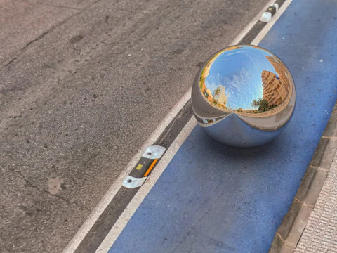 HDRI 8K Urban Street in Mediterranean City with Blue Sky Equirectangular 360 CG Textures