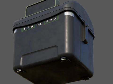 Bidone stradale in stile europeo Contenitore per rifiuti urbani realistico, pronto per il gioco, stampabile in 3D ad alto numero di poligoni Modello 3D