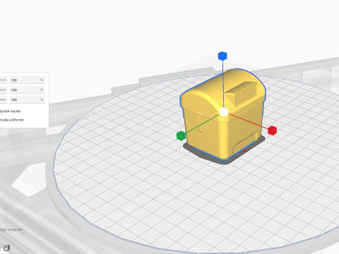 Bidone stradale in stile europeo Contenitore per rifiuti urbani realistico, pronto per il gioco, stampabile in 3D ad alto numero di poligoni Modello 3D
