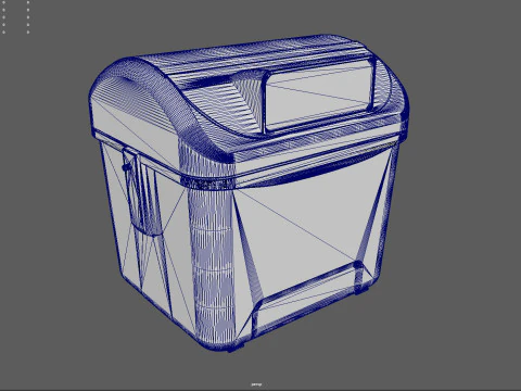 Bidone stradale in stile europeo Contenitore per rifiuti urbani realistico, pronto per il gioco, stampabile in 3D ad alto numero di poligoni Modello 3D