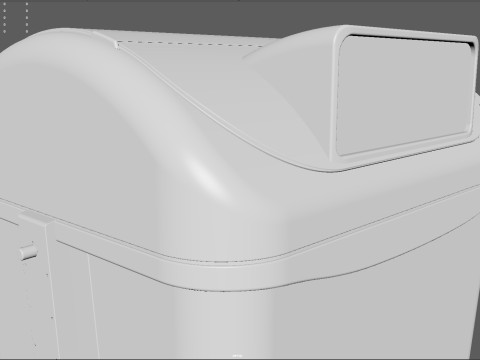 European Style Street Bin Realistic Urban Trash Container Game-Ready High-Poly 3D Printable Modelo 3D