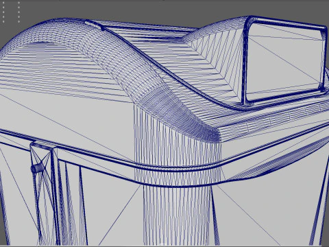Bidone stradale in stile europeo Contenitore per rifiuti urbani realistico, pronto per il gioco, stampabile in 3D ad alto numero di poligoni Modello 3D