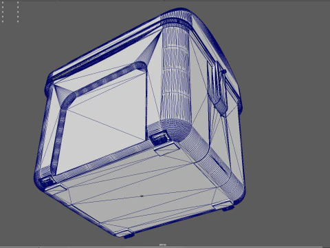 Bidone stradale in stile europeo Contenitore per rifiuti urbani realistico, pronto per il gioco, stampabile in 3D ad alto numero di poligoni Modello 3D