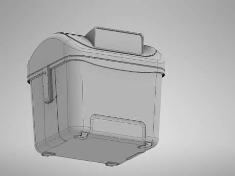 European Style Street Bin Realistic Urban Trash Container Game-Ready High-Poly 3D Printable Modelo 3D