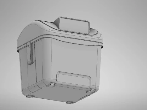 Bidone stradale in stile europeo Contenitore per rifiuti urbani realistico, pronto per il gioco, stampabile in 3D ad alto numero di poligoni Modello 3D