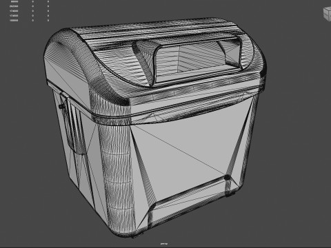 Spanish Blue Paper Recycling Bin Urban Street Container Game-Ready Printable 3D Modell