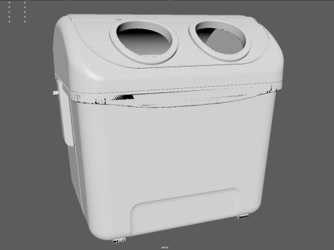 Spanish Yellow Recycling Bin Model 3D