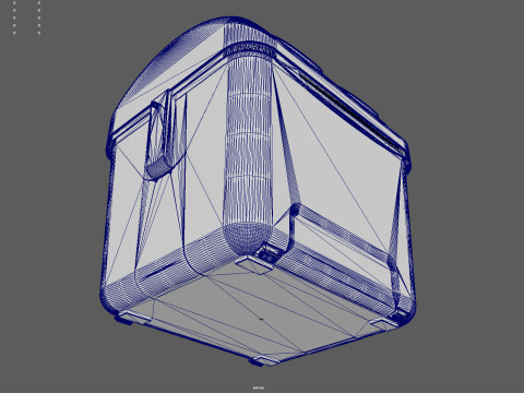 Spanish Yellow Recycling Bin Model 3D