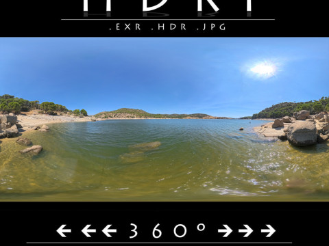 Sunny 360 Lake Panorama HDRI 8K Texturas CG