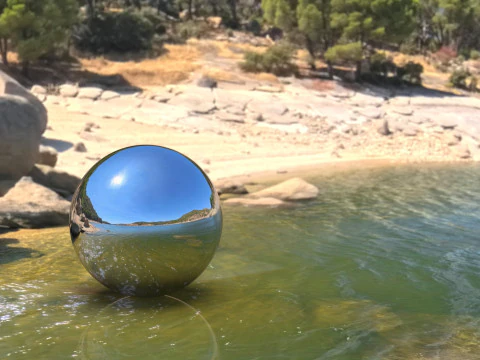 Panorama soleggiato del lago a 360 gradi HDRI 8K CG Textures