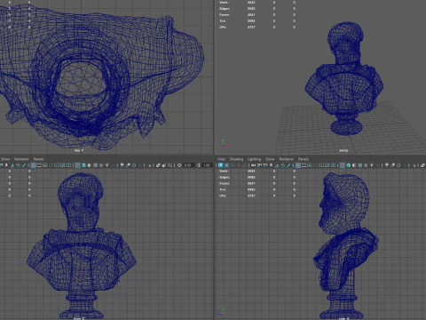 Busto di Marco Aurelio Low Poly Game Ready UHD STL 3D Print Ready Texture 4K PBR WinZip ZI Modello 3D