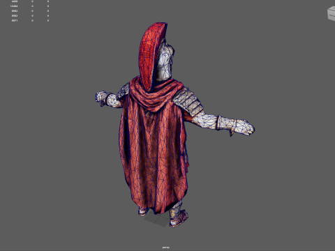 Roman Warrior Low Poly Game Ready 4K PBR Textures WinZip ZIP Modello 3D