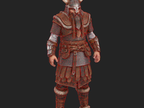 Authentic 9th-Century Viking Low Poly Game Ready 4K PBR Textures WinZip ZIP 3D 模型