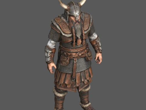 Authentic 9th-Century Viking Low Poly Game Ready 4K PBR Textures WinZip ZIP 3D 模型