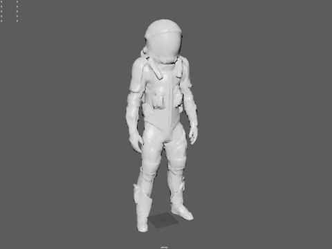 Futuristic Astronaut Space Suit 3D Model