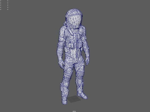 Futuristic Astronaut Space Suit 3D Model