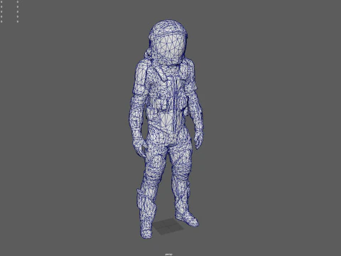 Futuristic Astronaut Space Suit 3D Model