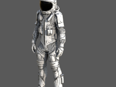Futuristic Astronaut Space Suit 3D Model